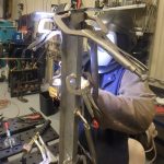 Welding the bracket components into place